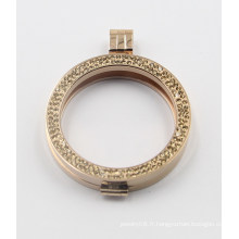 New Arrival Gold Locket pour pendentif et bracelet